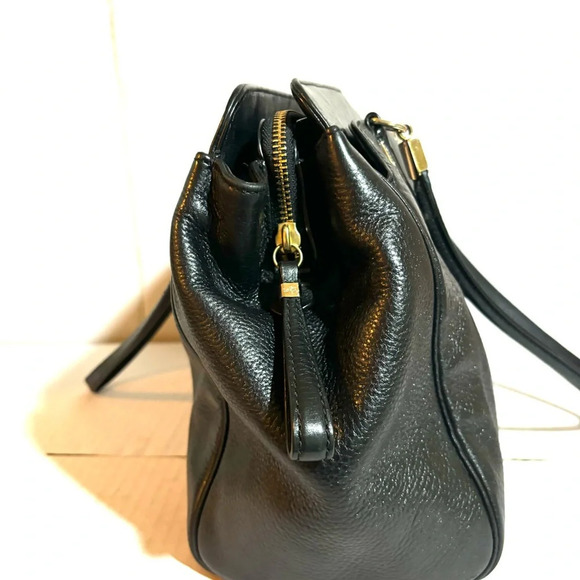 Coach black leather satchel handbag - Picture 3 of 10